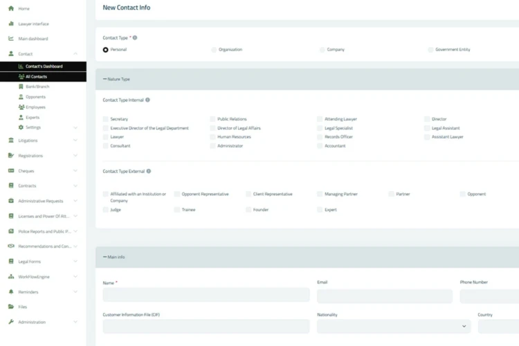 Contacts Module